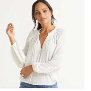 Sanctuary Jet Setter White Blouse in Size XS NWT